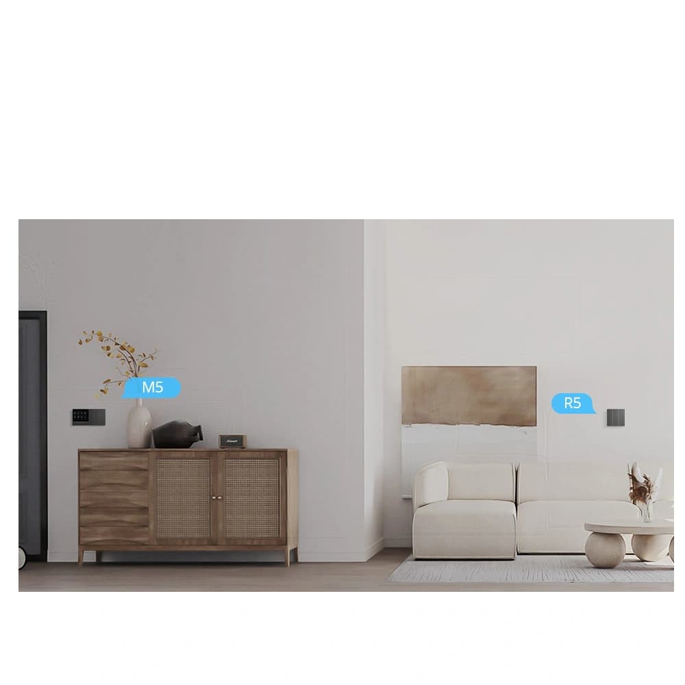 Inteligent comutator Sonoff 1-canale perete Wi-Fi negru - 17