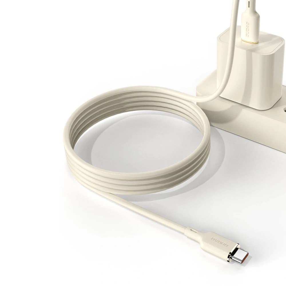 Kabel 2w1 Dudao L7SF USB-C / USB-C, Lightning 100W 1.2m beżowy - 6
