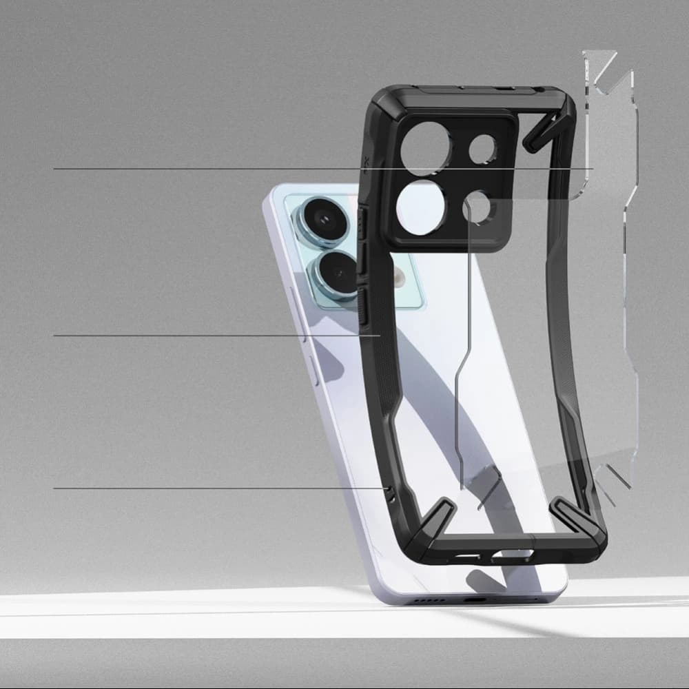 Case Ringke Fusion-X Xiaomi Redmi Note 13 Pro 5G / POCO X6 5G Schwarz - 3