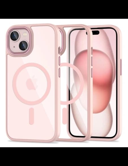 Case Tech-Protect MagMat MagSafe Apple iPhone 15 pink/klar