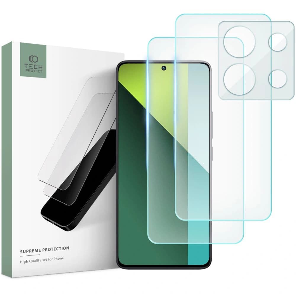 Tech-Protect Supreme Set Xiaomi Redmi Note 13 Pro 5G / Poco X6 5G Clear [2+1 PACK] - 1