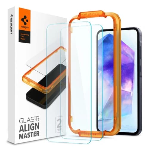 Gehärtetes Glas Spigen GLAS.tR AlignMaster Samsung Galaxy A55 5G Klar [2 PACK]