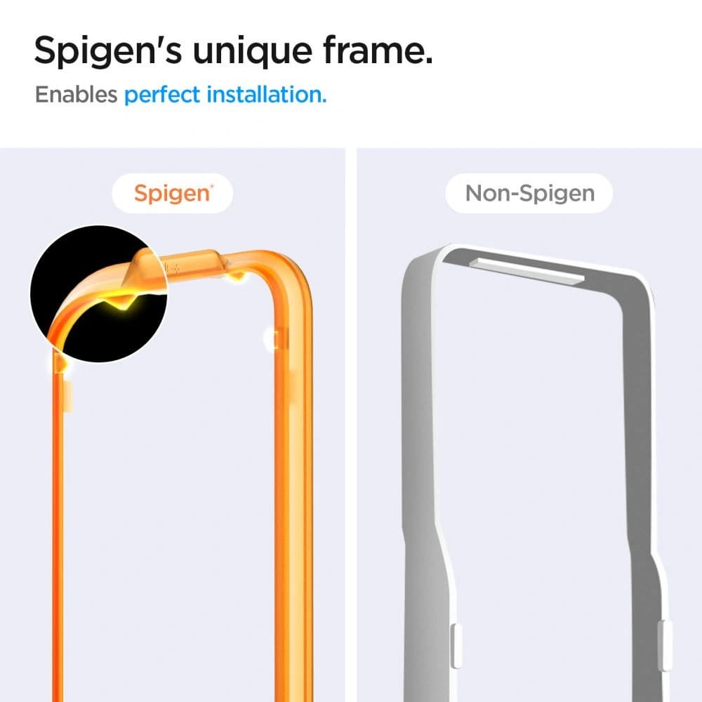 Gehärtetes Glas Spigen GLAS.tR AlignMaster Samsung Galaxy A55 5G Klar [2 PACK] - 7