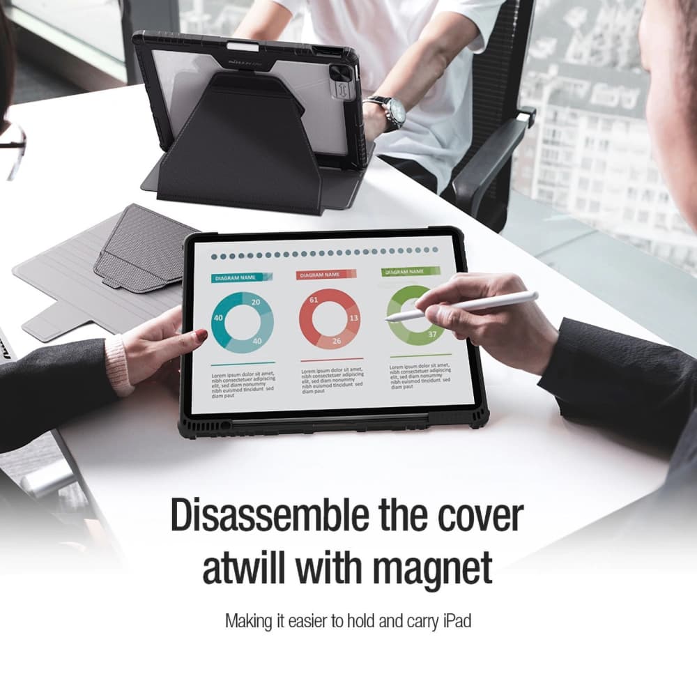 Etui Nillkin Bumper SnapSafe Apple iPad Pro 12.9 2020/2021/2022 (4., 5. și 6. generație) albastre - 8
