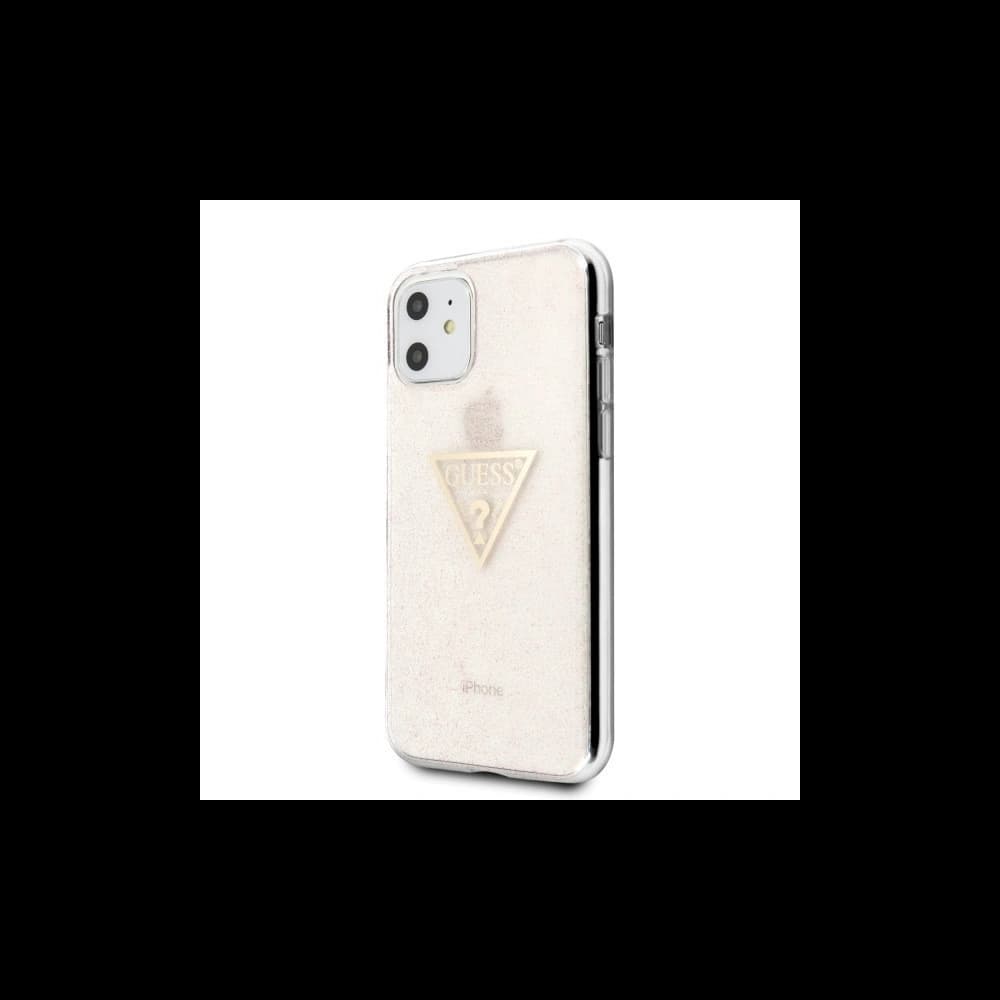 Etui Guess GUHCN61SGTLPI Apple iPhone 11 różowy/pink hard case Glitter Triangle - 2