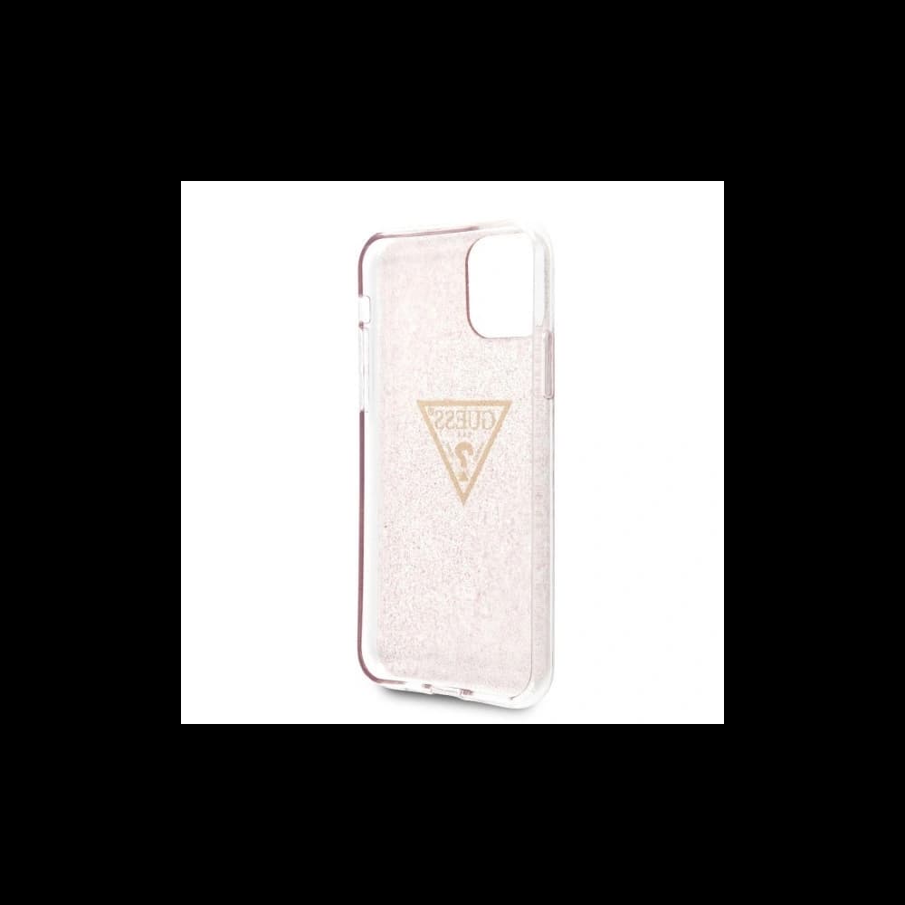 Etui Guess GUHCN61SGTLPI Apple iPhone 11 różowy/pink hard case Glitter Triangle - 5