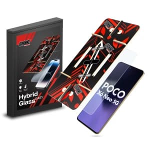 Hybriertes Glas GrizzGlass HybridGlass Easy für Xiaomi POCO X6 Neo