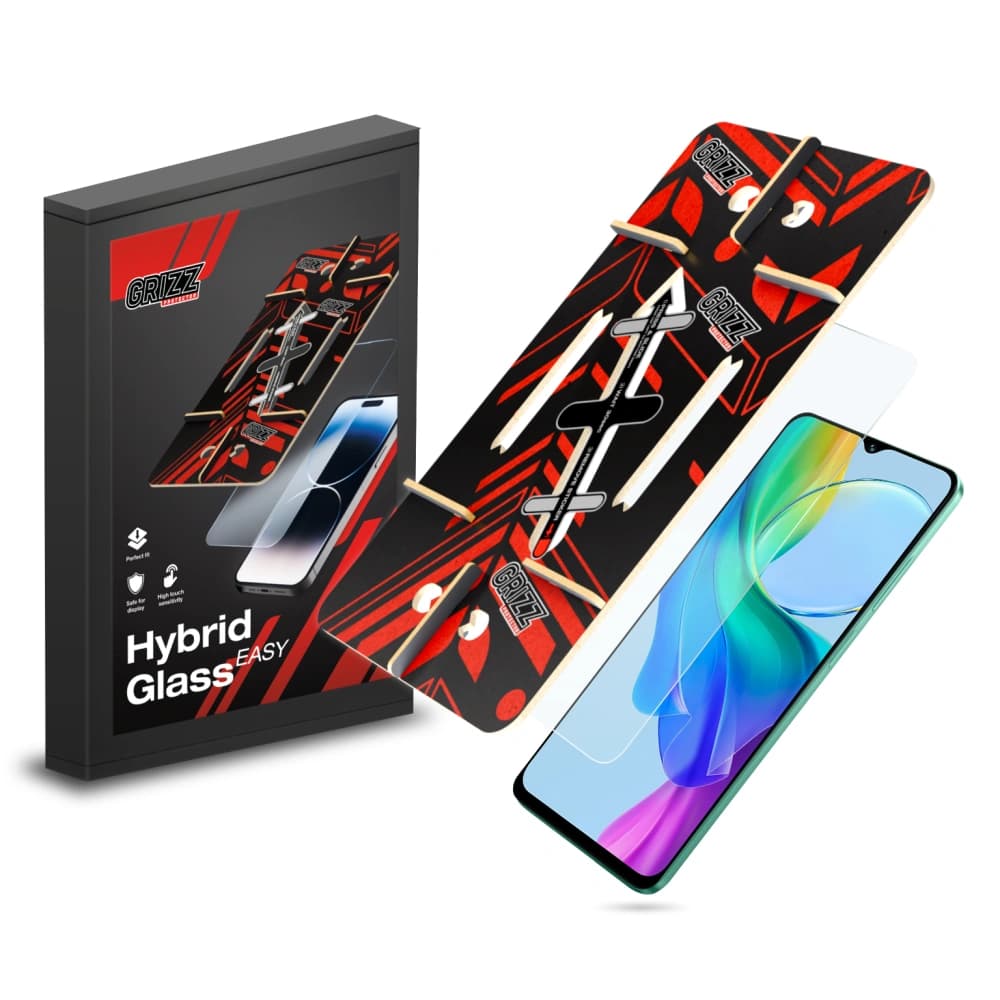 Hybriertes Glas GrizzGlass HybridGlass Easy für Vivo Y03 - 1