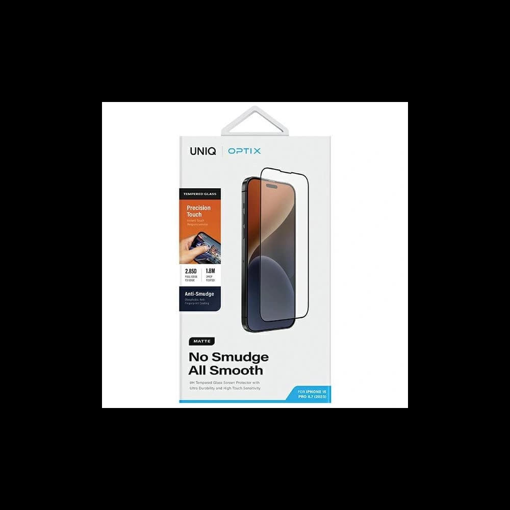 Szkło hartowane matowe UNIQ Optix Matte Apple iPhone 15 Pro Max - 6