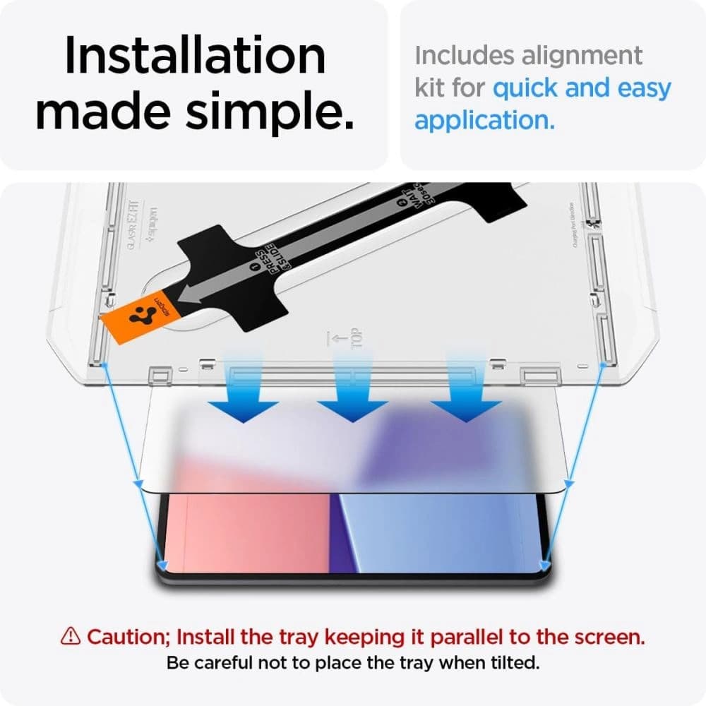 Edzett üveg Spigen GLAS.tR ez Fit Apple iPad Pro 13" 2024 (7 gen) / 2025 (8 gen) Átlátszó - 4