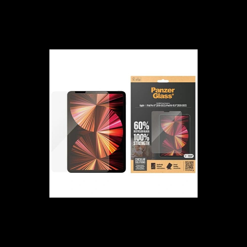 Tvrzené sklo PanzerGlass Ultra-Wide Fit Apple iPad Pro 11 2018-2022 (1-4. generace) / iPad Air 10.9 2020/2022 (4. a 5. generace) Ochrana obrazovky - 1