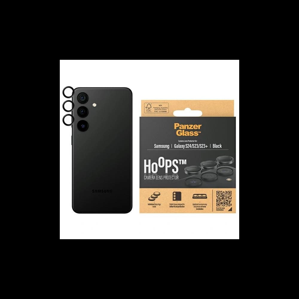 Szkło na obiektyw aparatu PanzerGlass Hoops Camera Samsung Galaxy S24 czarny/black - 1