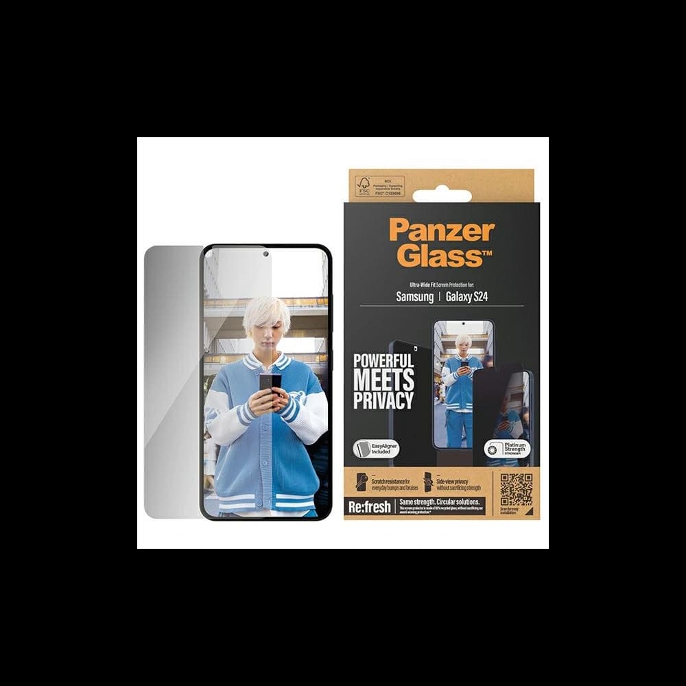 PanzerGlass Ultra-Wide Fit Privacy + EasyAligner Samsung Galaxy S24  - 1