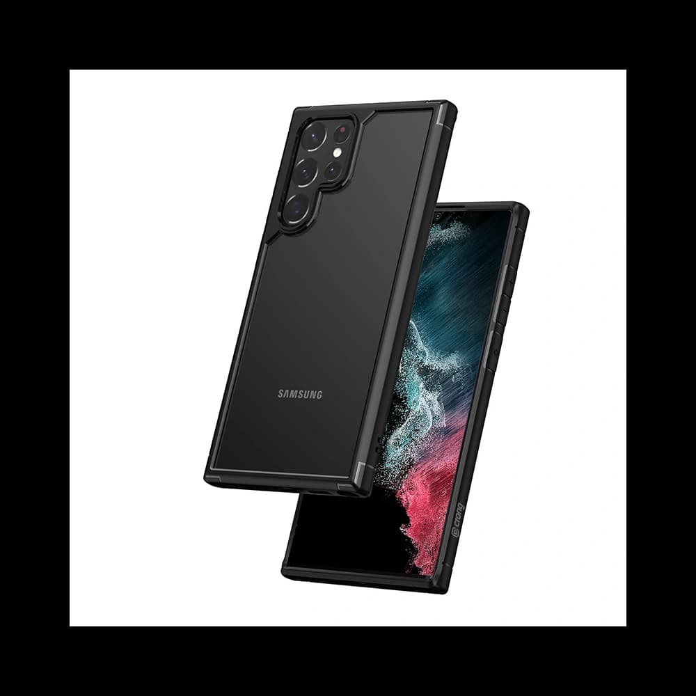 [OUTLET] Case Crong Hybrid Clear Cover Samsung Galaxy S22 Ultra (schwarz) - 2