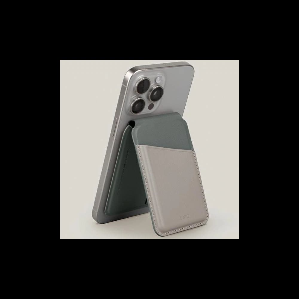 UNIQ Lyden DS RFID magnetic wallet with stand function ivory-lichen green - 3