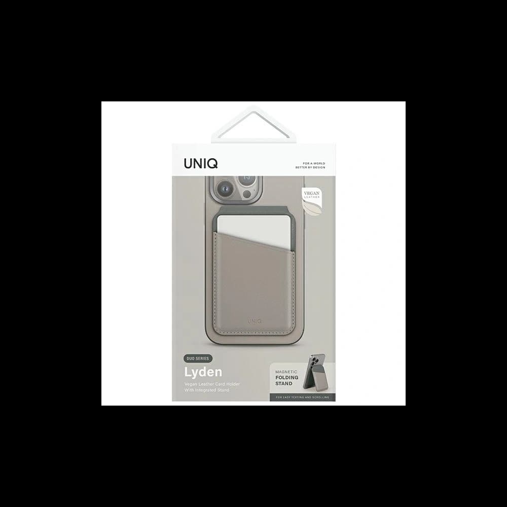 UNIQ Lyden DS RFID magnetic wallet with stand function ivory-lichen green - 6