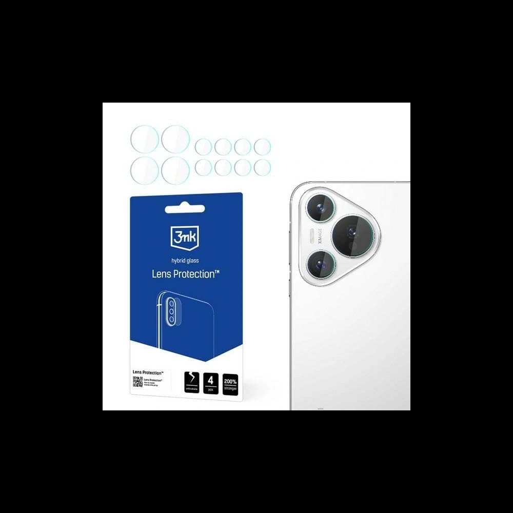 Szkło hybrydowe na obiektyw aparatu 3MK Lens Protection Huawei Pura 70 [4 PACK] - 1
