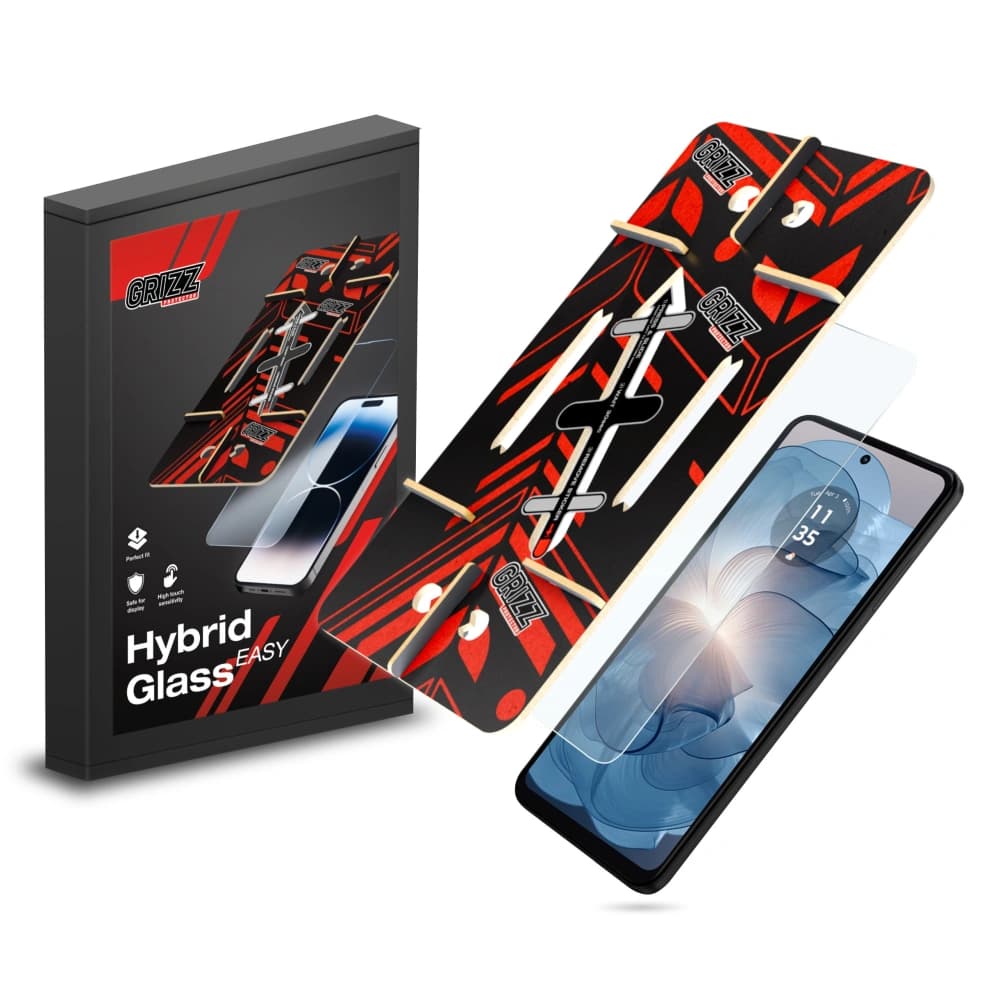 Hybrydní sklo GrizzGlass HybridGlass Easy pro Motorola Moto G24 Power - 1