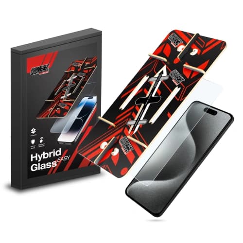 Hibrid üveg GrizzGlass HybridGlass Easy az Apple iPhone 15 Pro Max-hoz