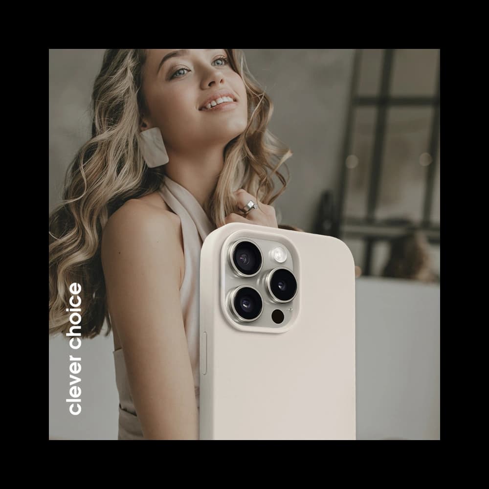 Crong Color Cover Magnetic Apple iPhone 15 Pro MagSafe stone beige - 4