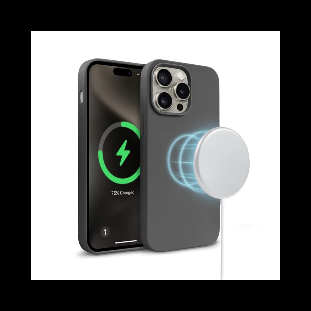 Case Crong Color Cover Magnetic Apple iPhone 15 Pro Max MagSafe titanfarben - 5