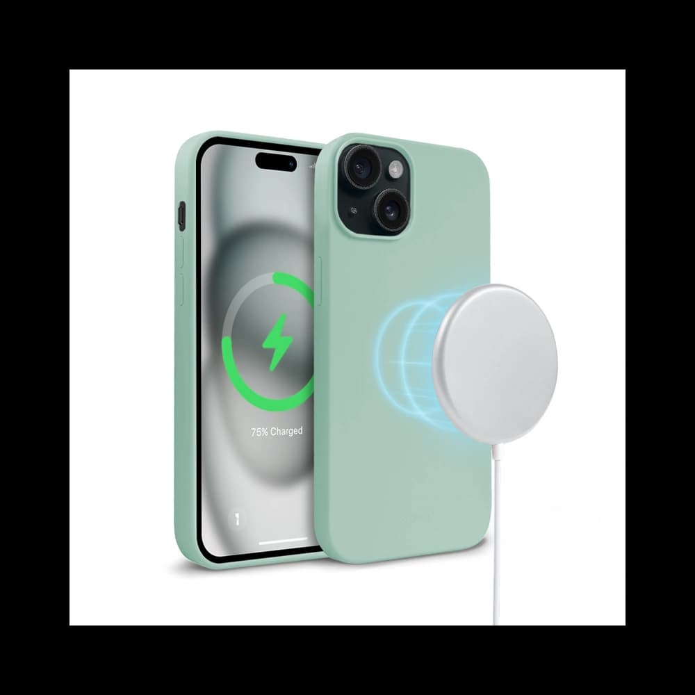 Case Crong Color Cover Magnetisch Apple iPhone 15 MagSafe mintgrün - 5