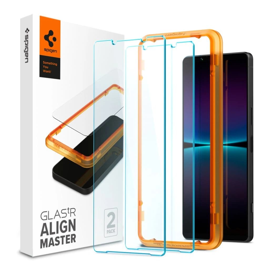 Gehärtetes Glas Spigen GLAS.tR AlignMaster Sony Xperia 1 VI Klar [2 PACK] - 1
