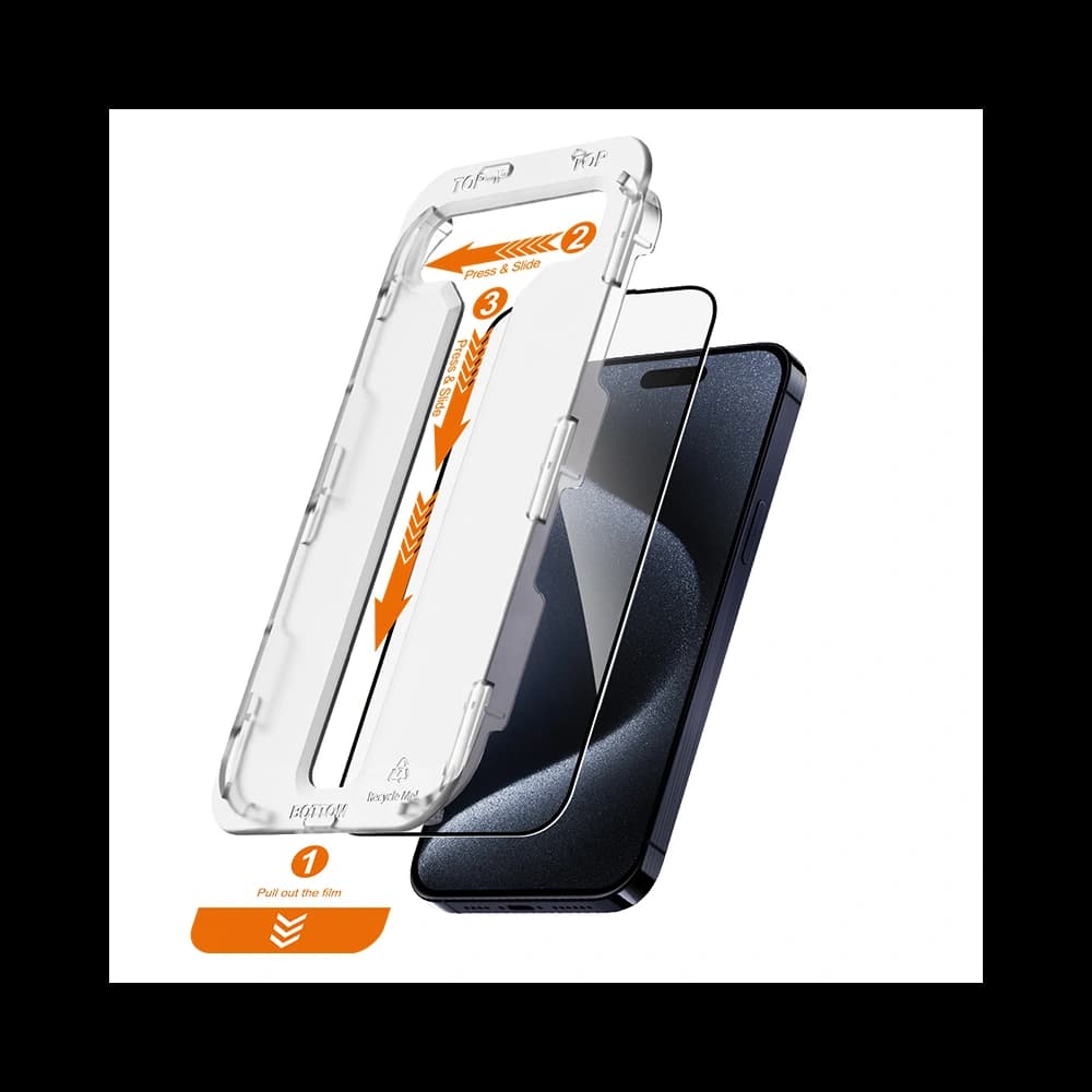 Gehärtetes Glas Crong EasyShield Apple iPhone 15 Pro Max [2 PACK] - 1