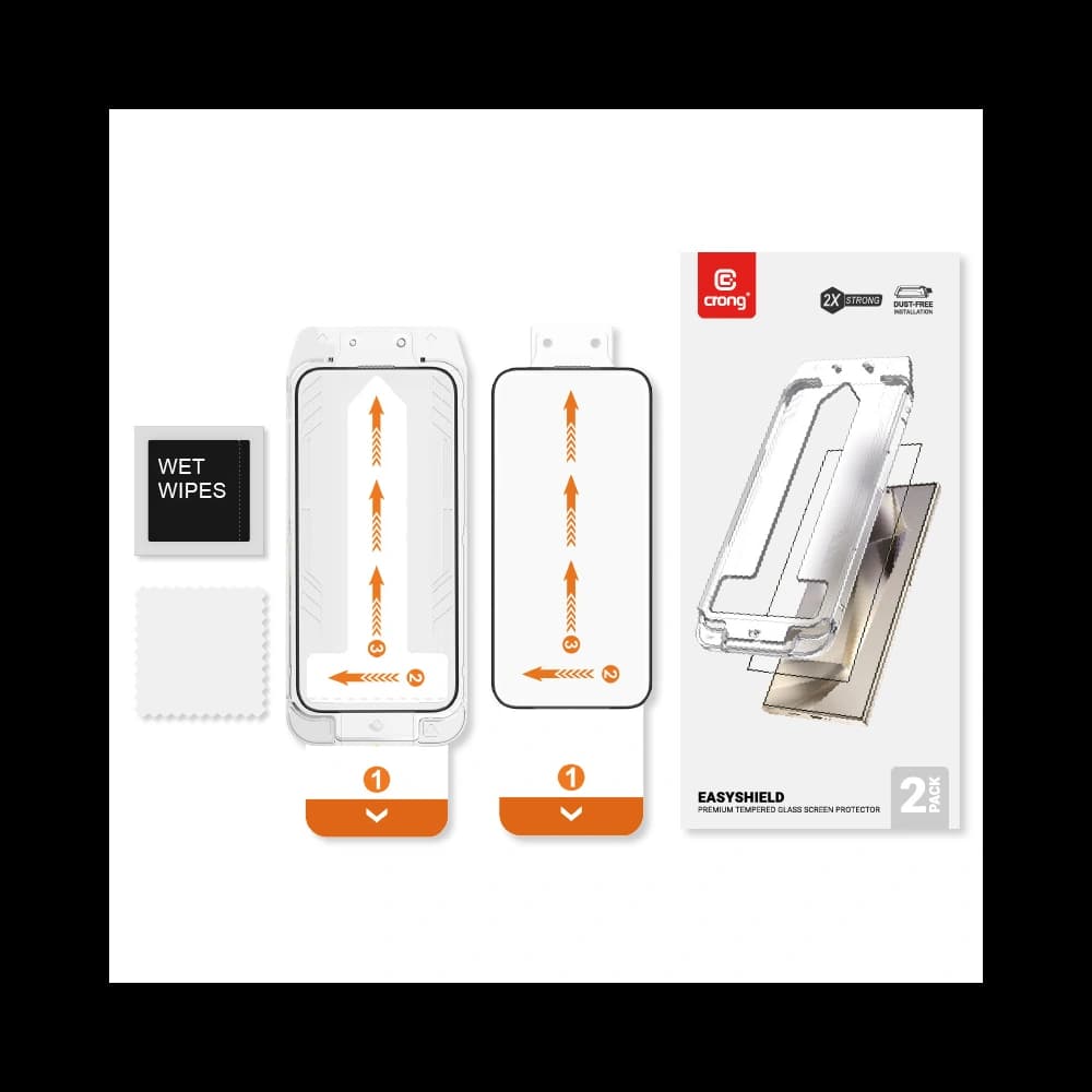 Gehärtetes Glas Crong EasyShield Samsung Galaxy S24 [2 PACK] - 3
