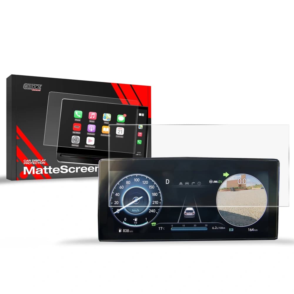 Matte GrizzGlass CarDisplay Protection Hyundai Tucson 10,25" Virtual Cockpit 2020-2024 - 1