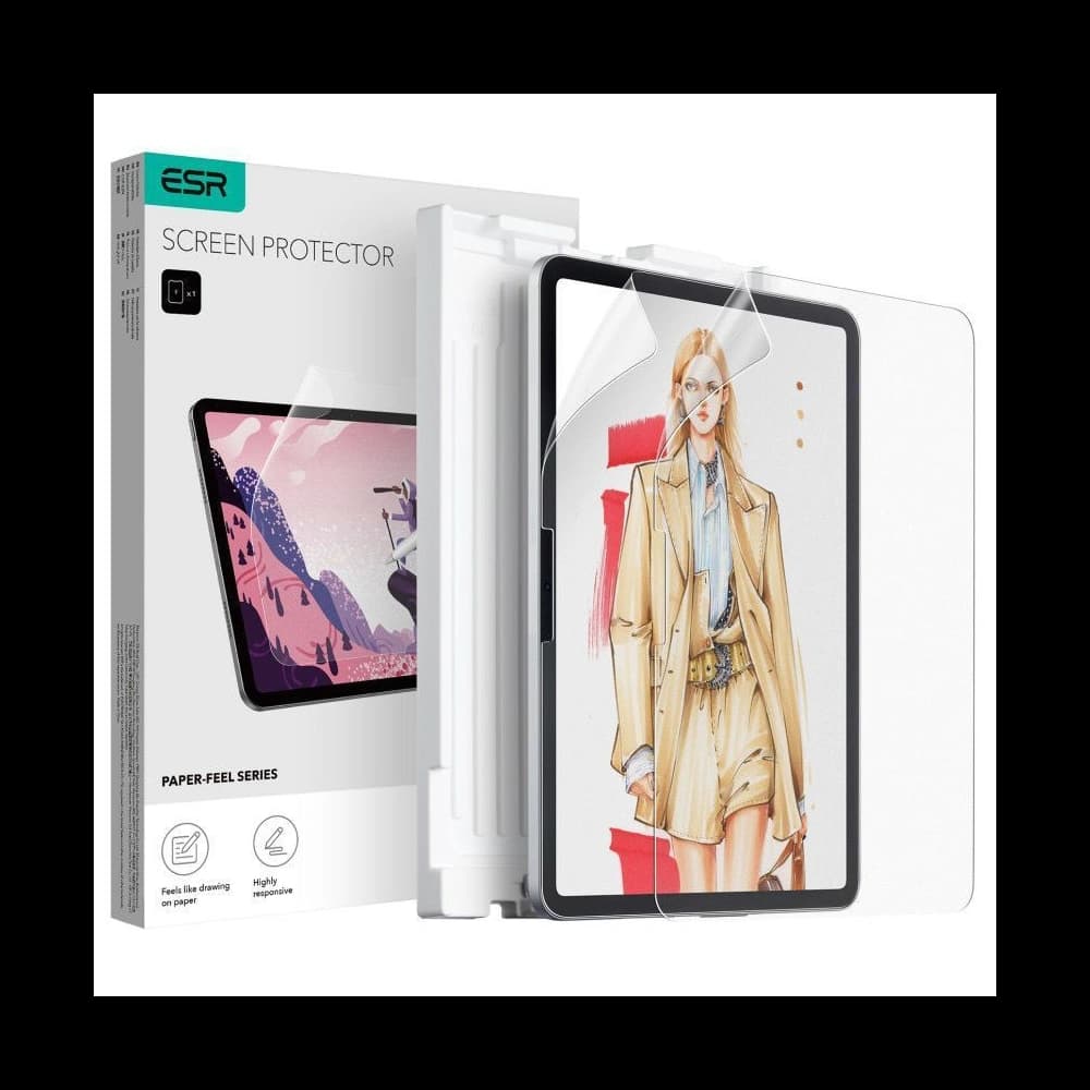 Folia ESR Paper Feel Apple iPad Air 11" 2024 (6. Generation) Matt Klar [2 PACK] - 1