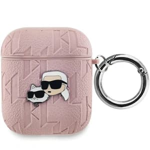 Karl Lagerfeld KLA2PGKCPP Apple AirPods 1/2 cover Monogram Karl & Choupette Head pink