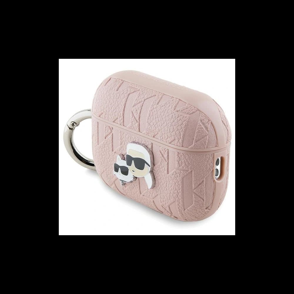 Karl Lagerfeld KLAP2PGKCPP Apple AirPods Pro (2 gen) cover Monogram Karl & Choupette Head pink - 3