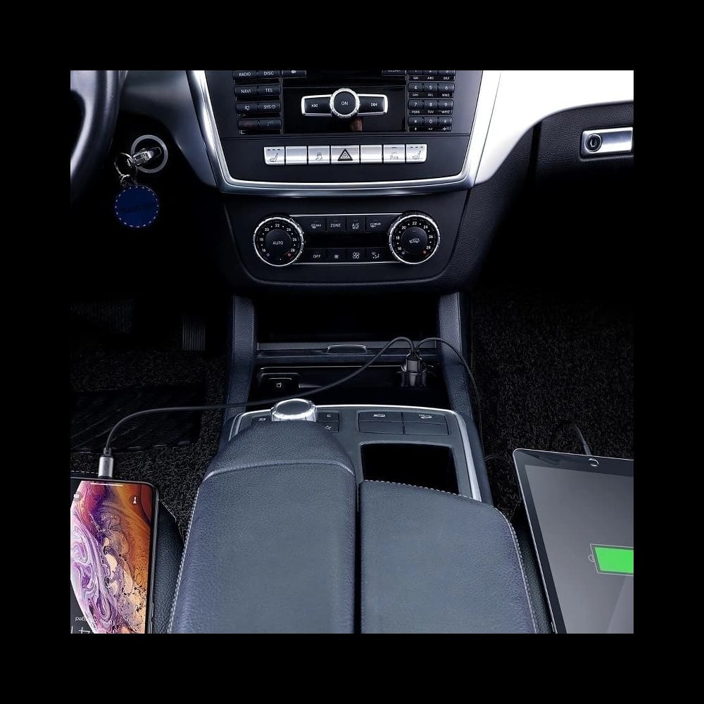 Încărcător auto Baseus Magic 2x USB QC 3.0 45W (negru) - 6