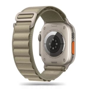 Pásek Tech-Protect Nylon Pro Apple Watch 4/5/6/7/8/9/SE/Ultra 1/2 42/44/45/49mm titan/olivový