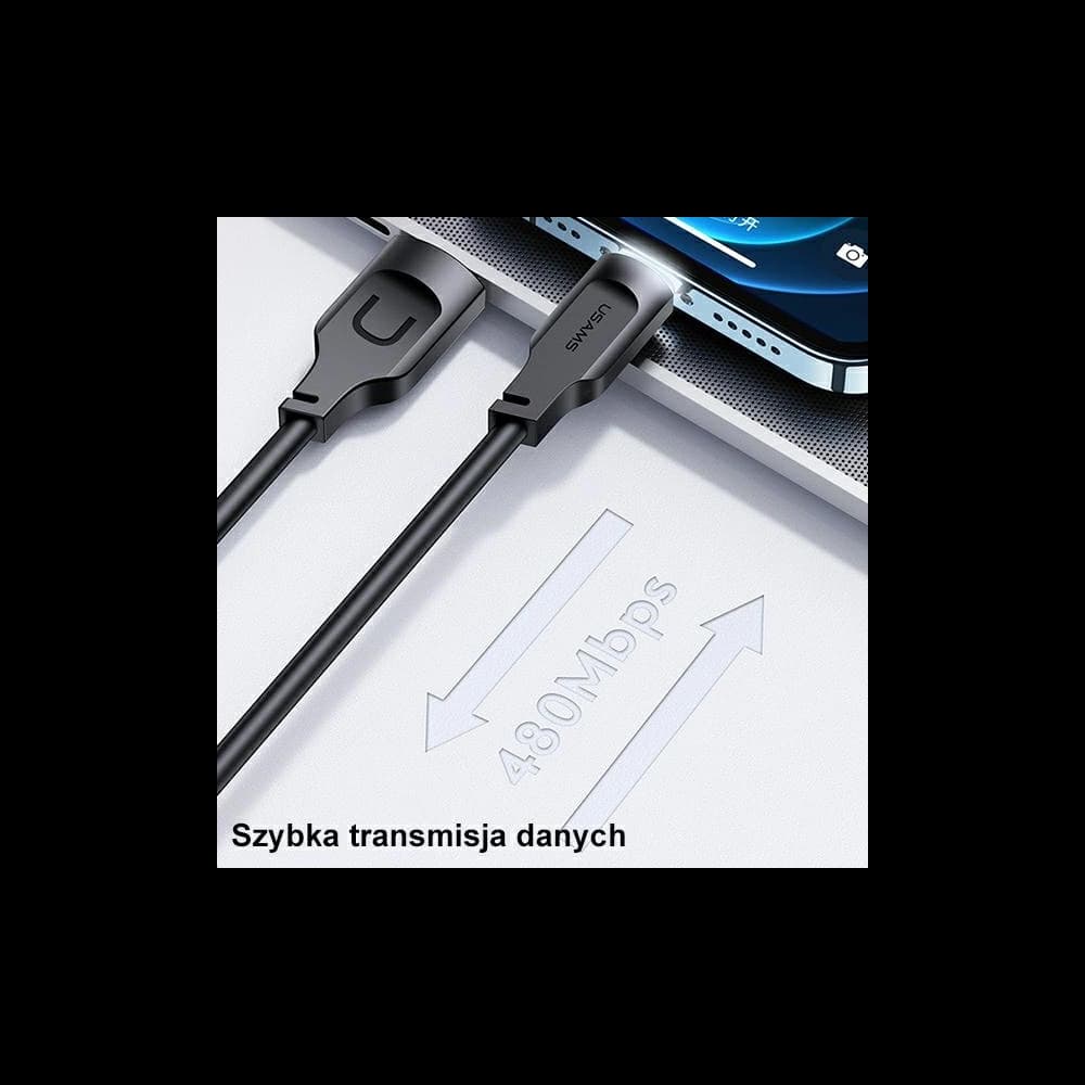 [OUTLET] USAMS Lithe Series Cable USB/Lightning Fast Charging 2,4A 1,2m purple (US-SJ565) - 8