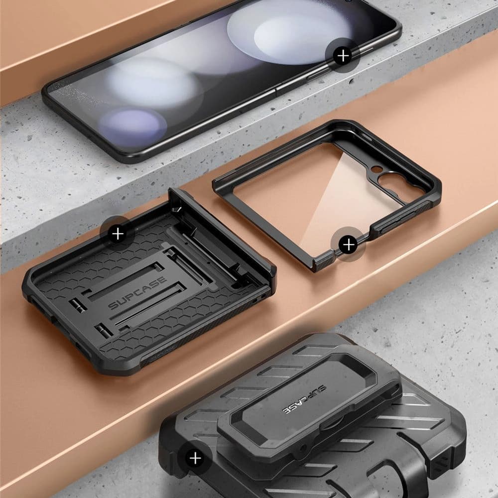 Etui Supcase Unicorn Beetle Pro Samsung Galaxy Z Flip 6 / 7 FE Černé - 3