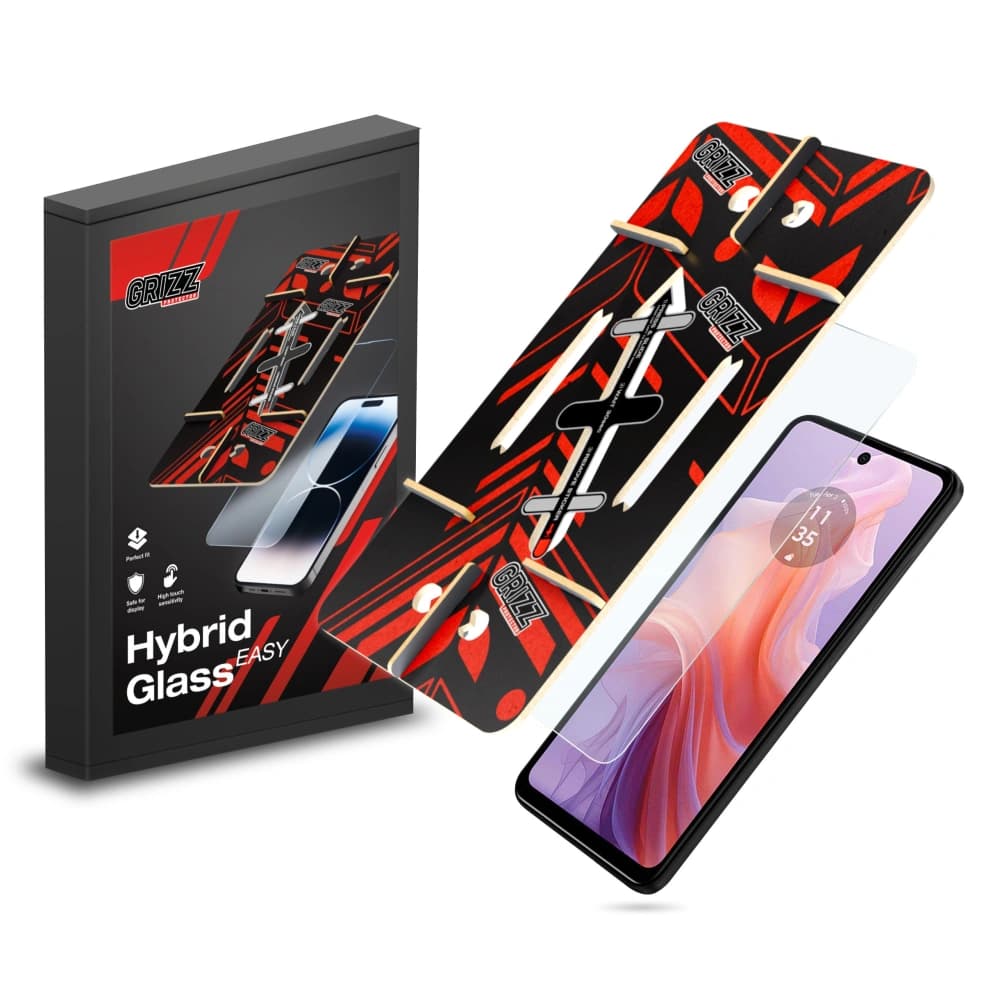 Hibrid üveg GrizzGlass HybridGlass Easy Motorola Moto E14-hez - 1