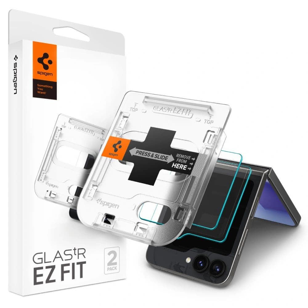 Spigen GLAS.tR ez Fit Samsung Galaxy Z Flip 6 / 7 FE Clear [2 PACK] - 1