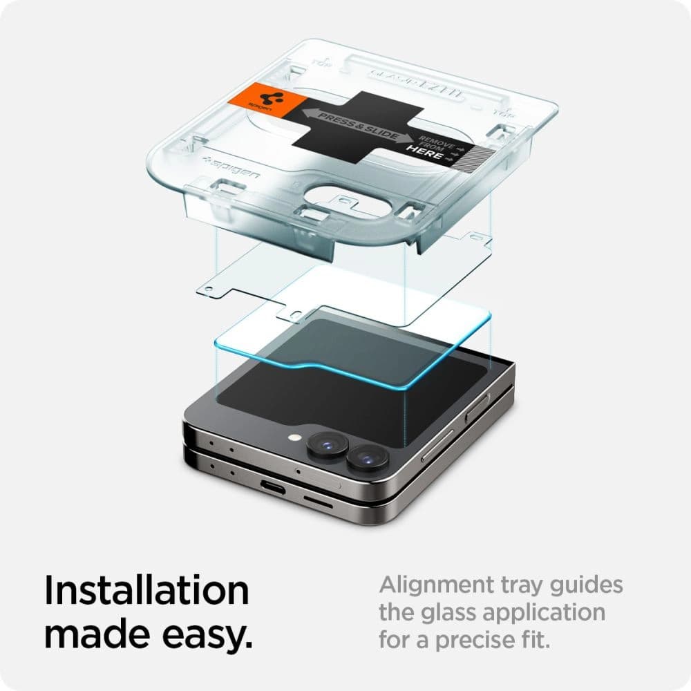 Spigen GLAS.tR ez Fit Samsung Galaxy Z Flip 6 / 7 FE Clear [2 PACK] - 10