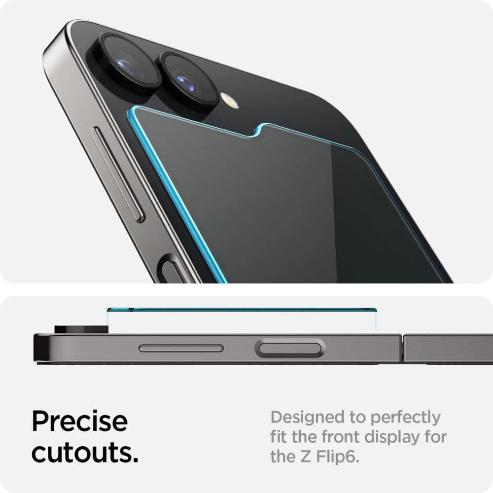 Spigen GLAS.tR ez Fit Samsung Galaxy Z Flip 6 / 7 FE Clear [2 PACK] - 12