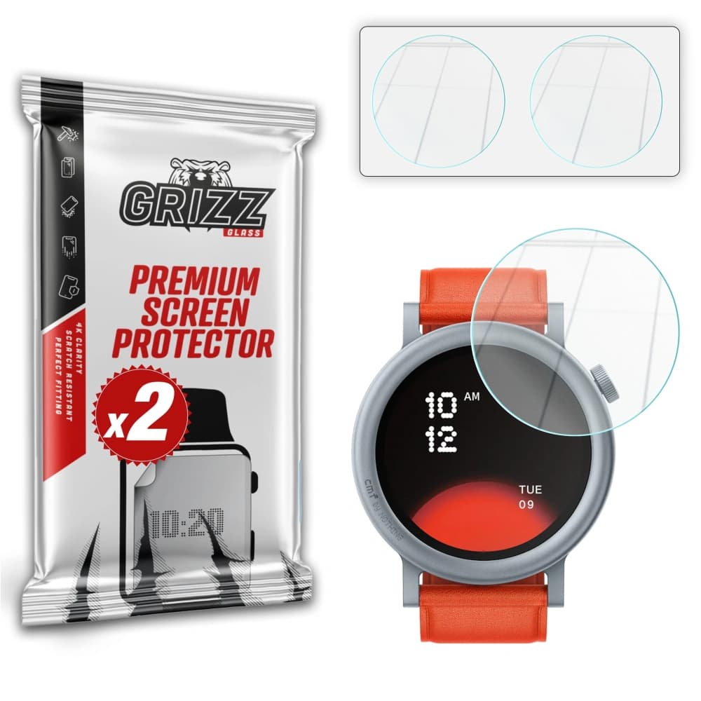 Hybrierglas GrizzGlass HybridGlass für die Nothing CMF Watch Pro 2 - 1