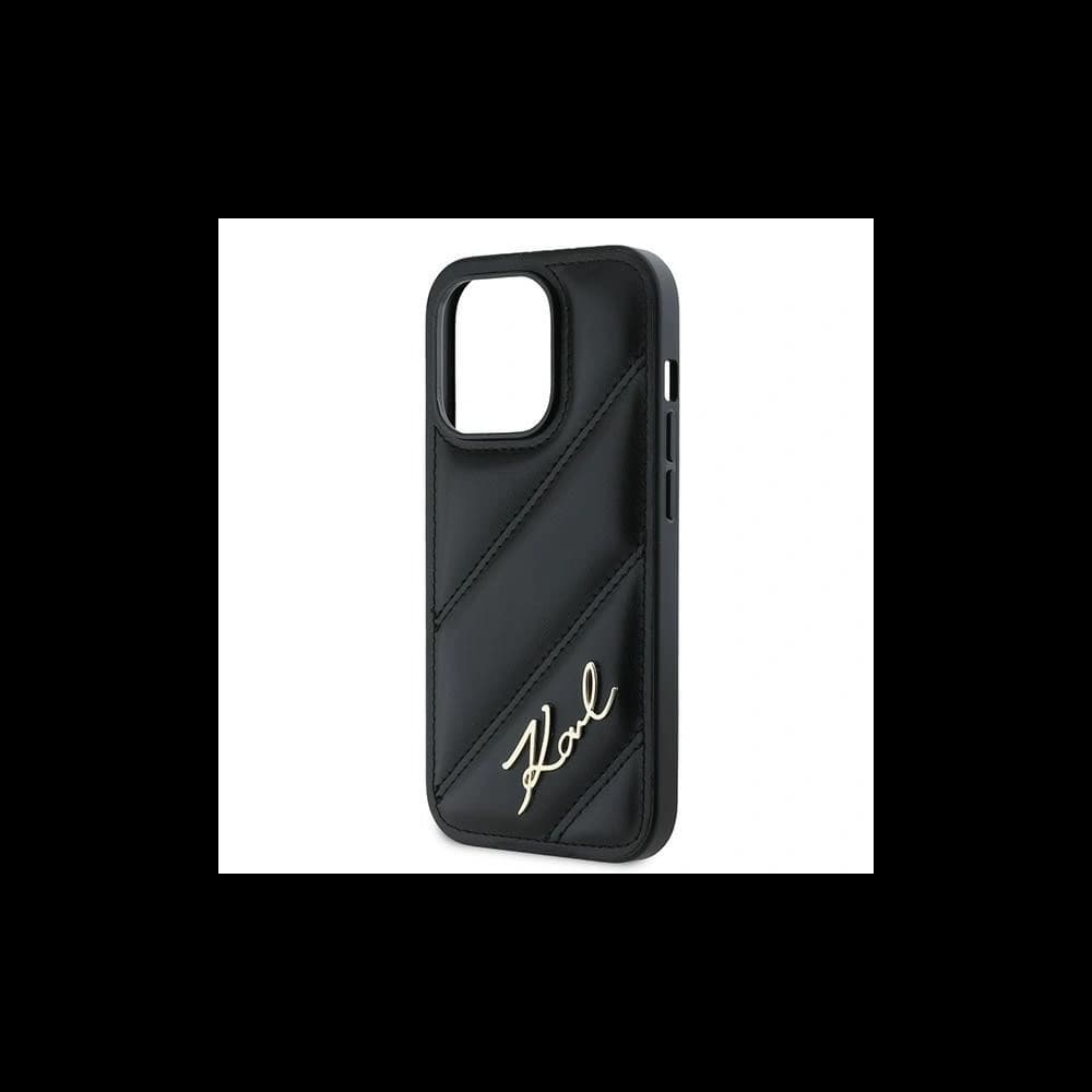 Karl Lagerfeld KLHCP13XPQDSMGK Apple iPhone 13 Pro Max hardcase Diagonal Quilted Script black - 6