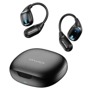 AWEI TZ12 wireless headphones Bluetooth 5.4 + docking station black