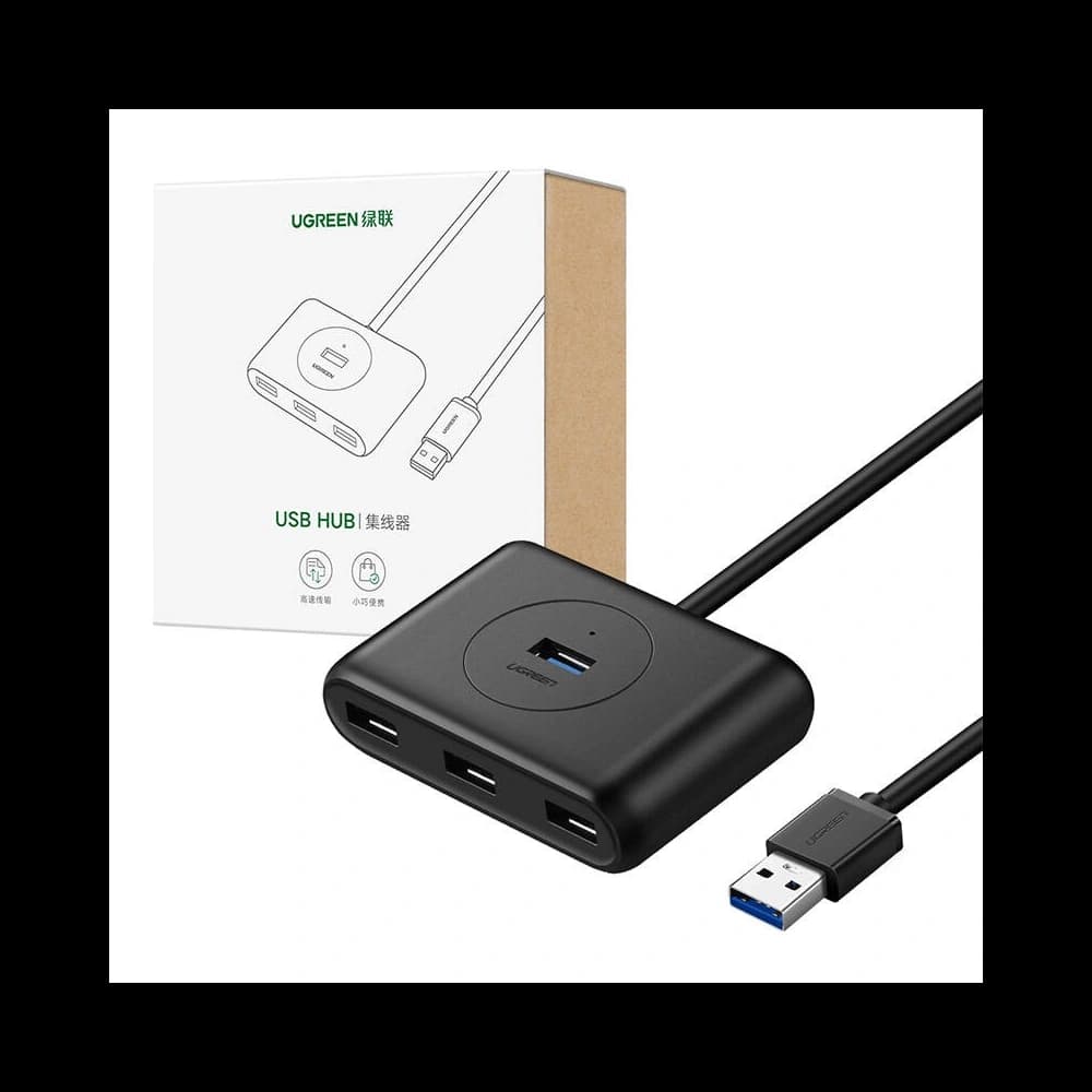 UGREEN CR113 USB-A / 4xUSB-A 3.0 5Gbps 1m adapter black - 3