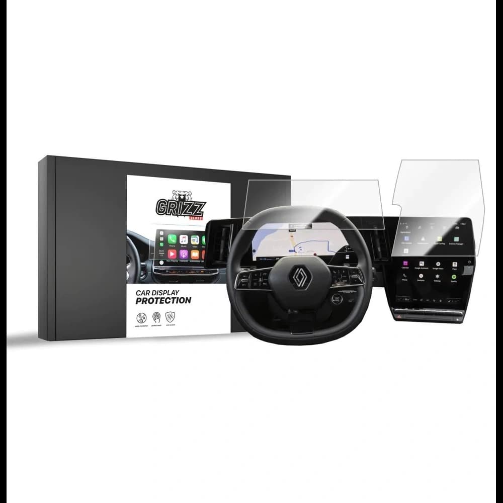 Ceramic GrizzGlass CarDisplay Protection Renault Scenic E-Tech 12" 2024-2025 [2in1] - 1