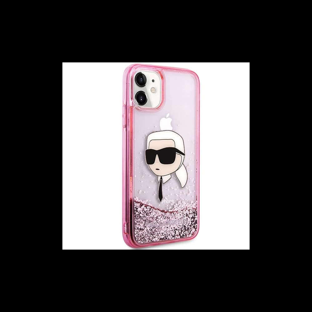 Karl Lagerfeld KLHCN61LNKHCP Apple iPhone 11/XR hardcase Glitter Karl Head pink - 5