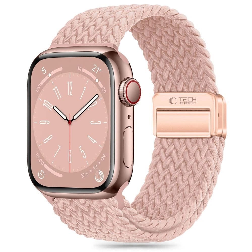 Pasek Tech-Protect Nylonmag Apple Watch 4/5/6/7/8/9/SE/Ultra 1/2 42/44/45/49mm Poros Rózsaszín - 1