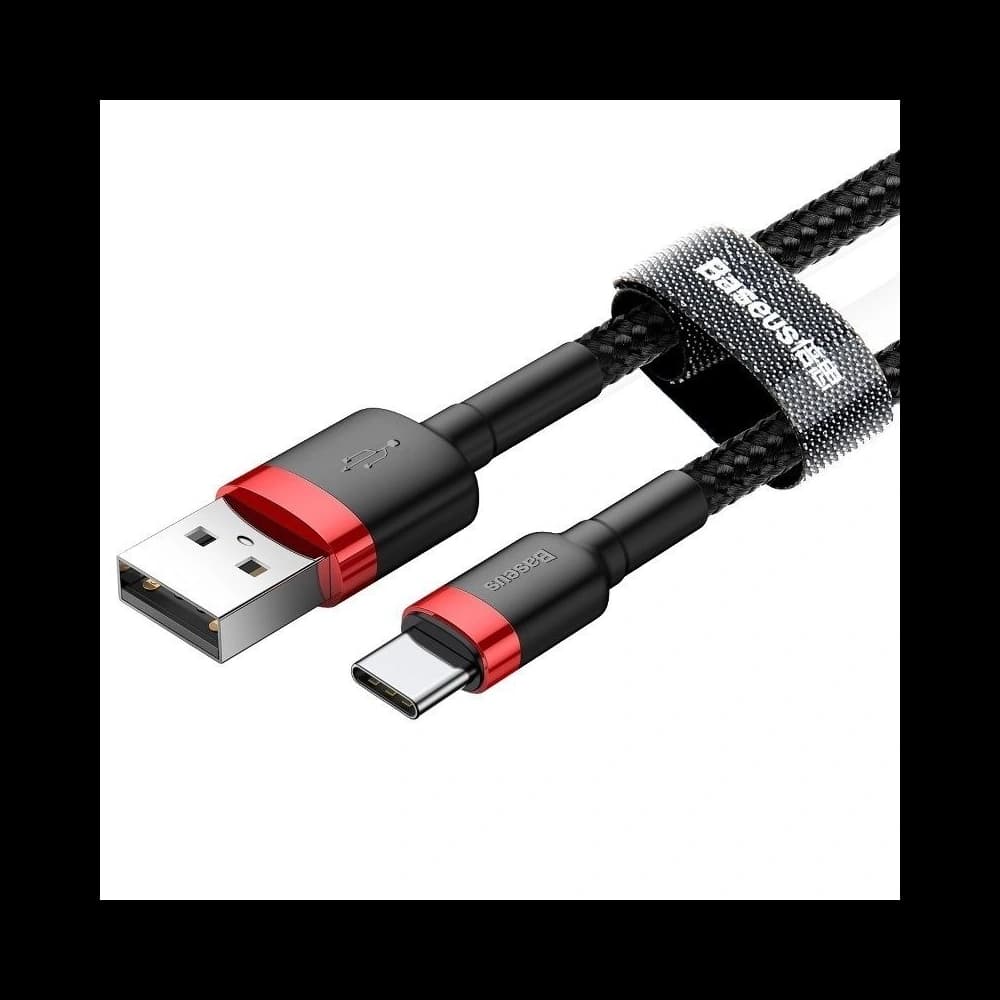 Cable USB-C Baseus Cafule 2A 3m Red&Black - 2