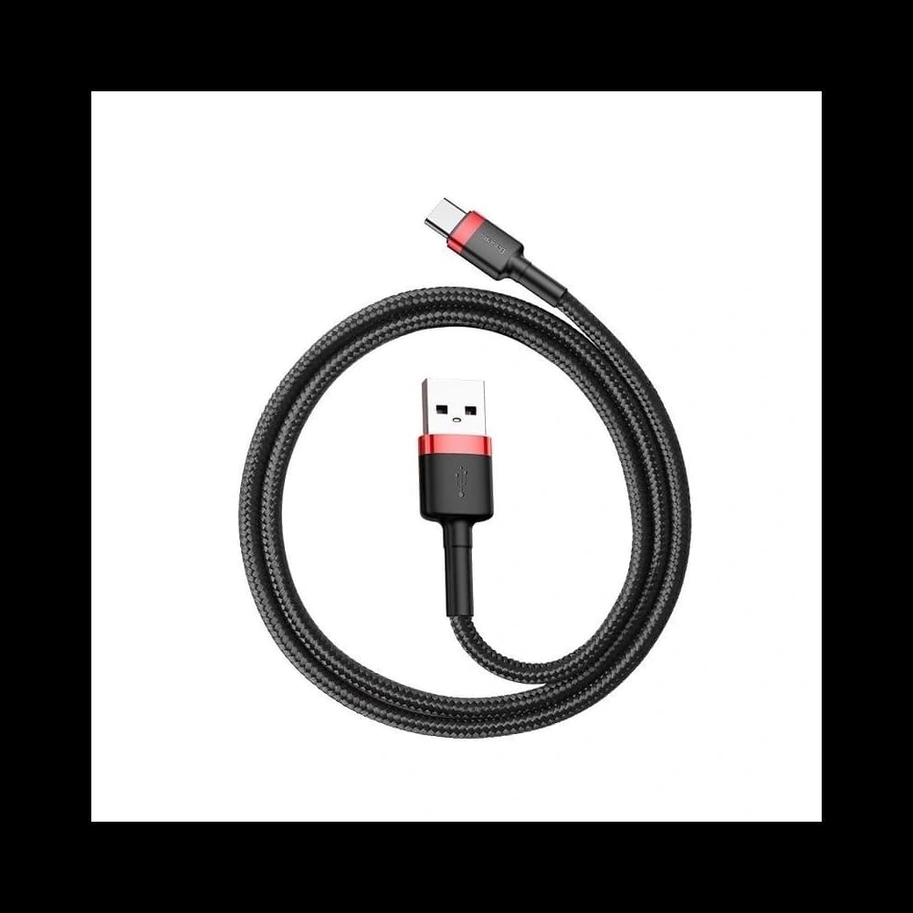 Cable USB-C Baseus Cafule 2A 3m Red&Black - 3